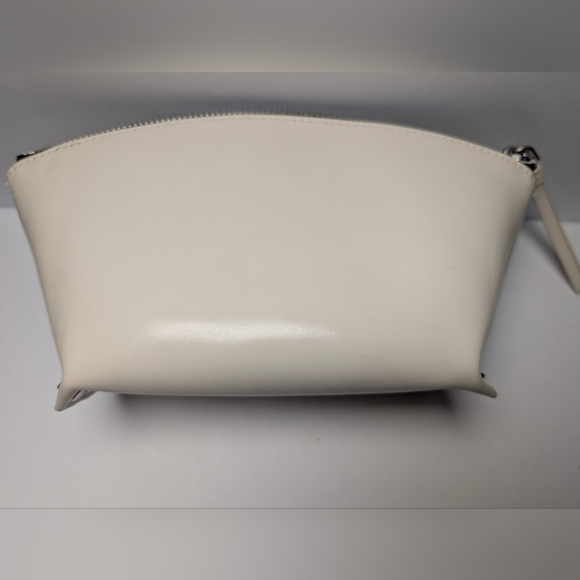 Small White leather AllSaints Anais Pouch Makeup Case (W/ Free Diptyque Samples) - Picture 6 of 14